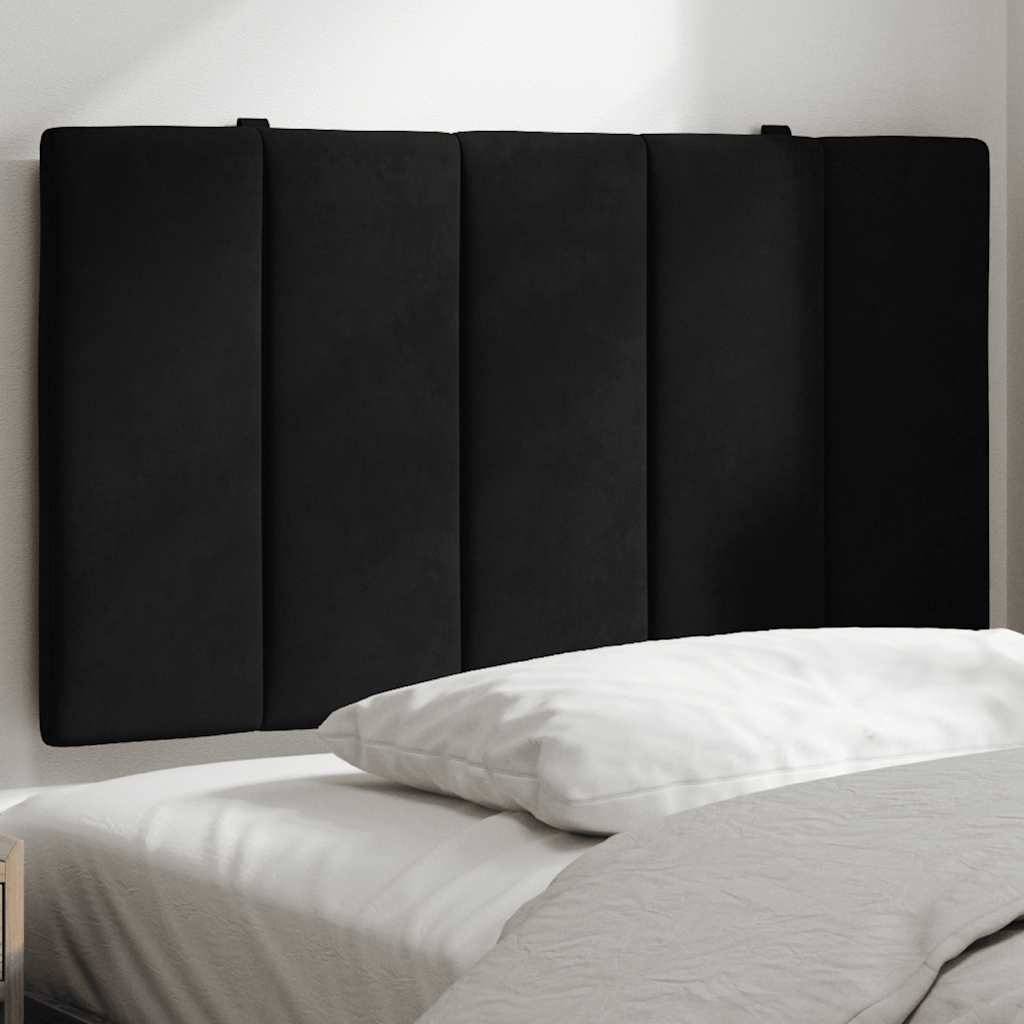 vidaXL Kopfteil-Kissen "Hanko" Schwarz 90 cm Samt