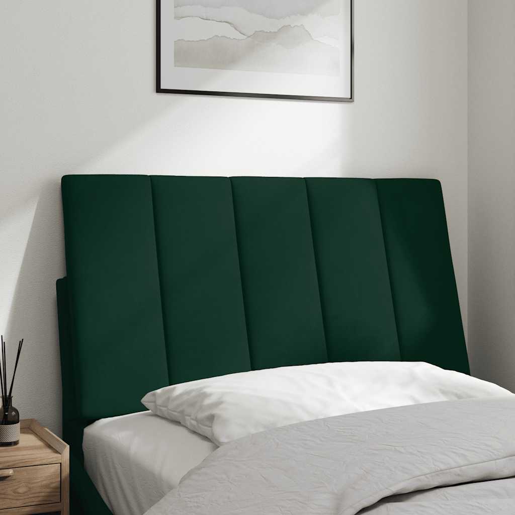 vidaXL Kopfteil-Kissen "Hanko" Dunkelgrün 90 cm Samt