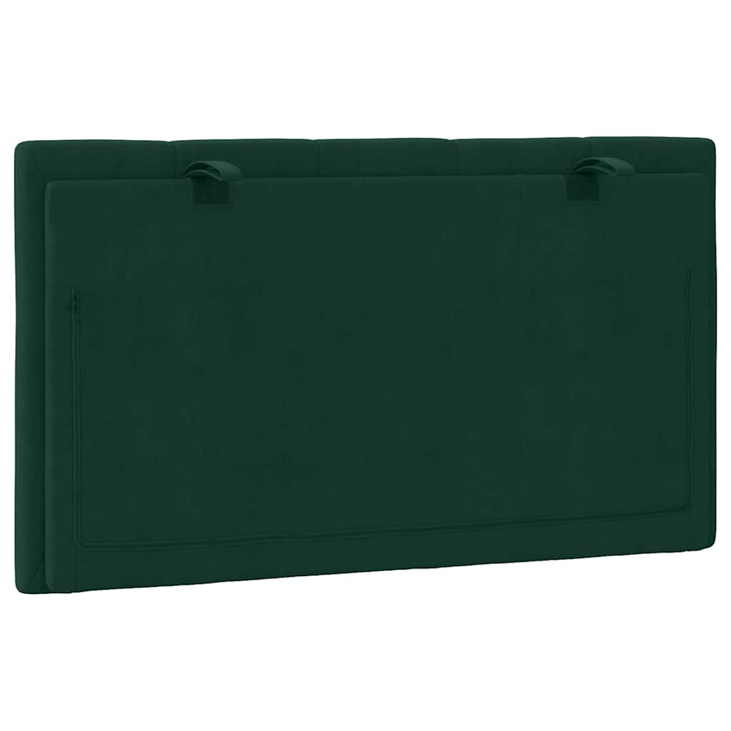 vidaXL Kopfteil-Kissen "Hanko" Dunkelgrün 90 cm Samt