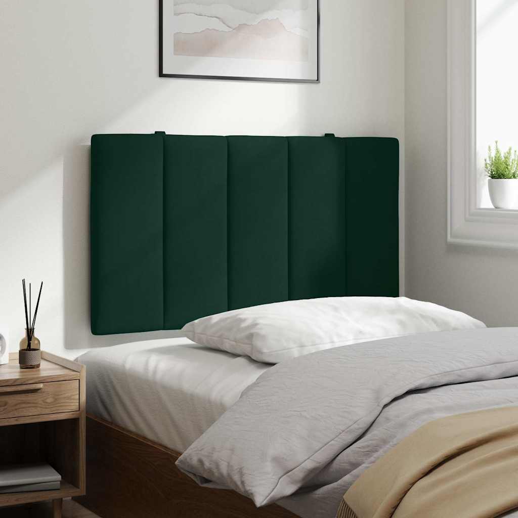 vidaXL Kopfteil-Kissen "Hanko" Dunkelgrün 90 cm Samt