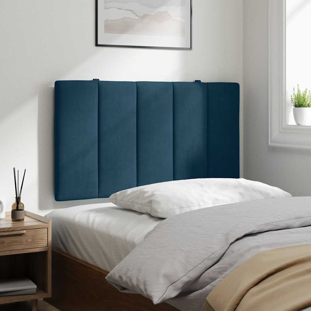 vidaXL Kopfteil-Kissen "Hanko" Blau 90 cm Samt