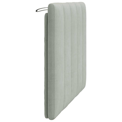 vidaXL Kopfteil-Kissen "Hanko" Hellgrau 100 cm Samt