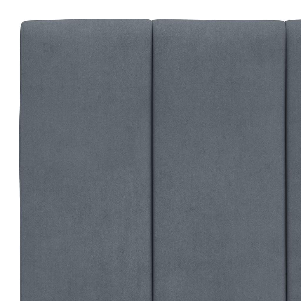 vidaXL Kopfteil-Kissen "Hanko" Dunkelgrau 100 cm Samt