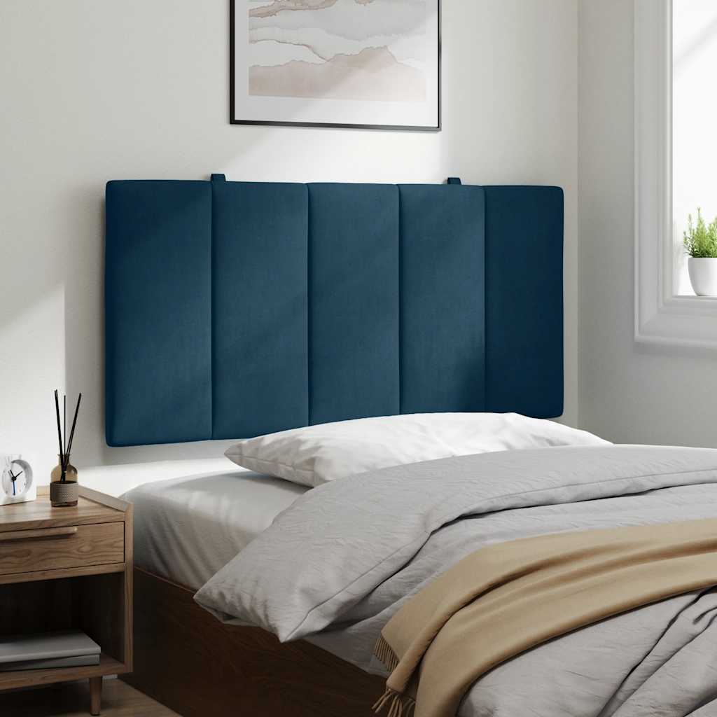 vidaXL Kopfteil-Kissen "Hanko" Blau 100 cm Samt