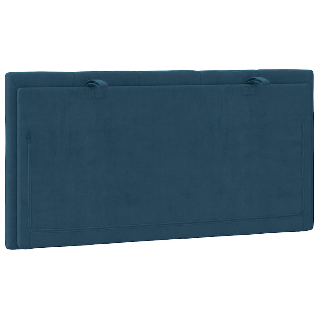 vidaXL Kopfteil-Kissen "Hanko" Blau 100 cm Samt