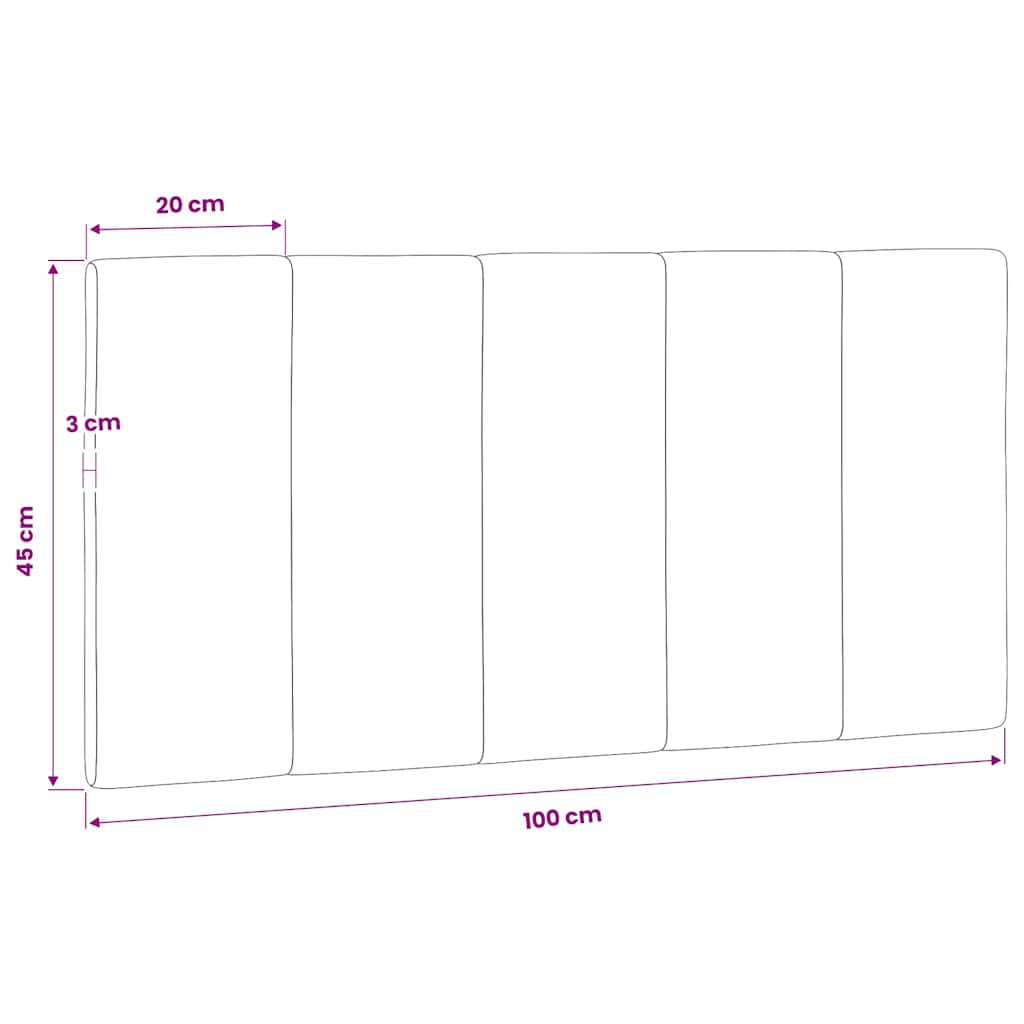vidaXL Kopfteil-Kissen "Hanko" Blau 100 cm Samt