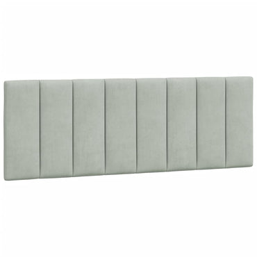 vidaXL Kopfteil-Kissen "Hanko" Hellgrau 120 cm Samt