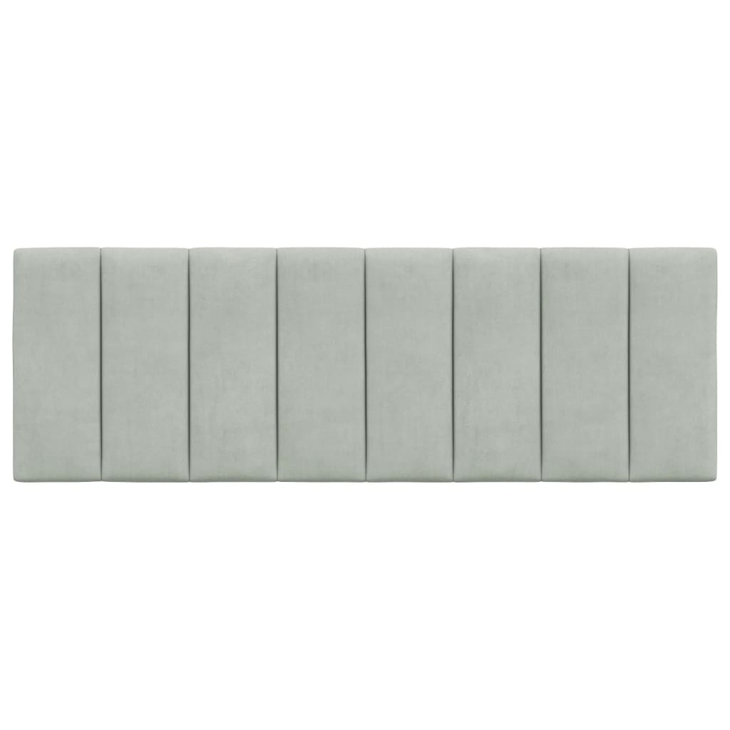 vidaXL Kopfteil-Kissen "Hanko" Hellgrau 120 cm Samt