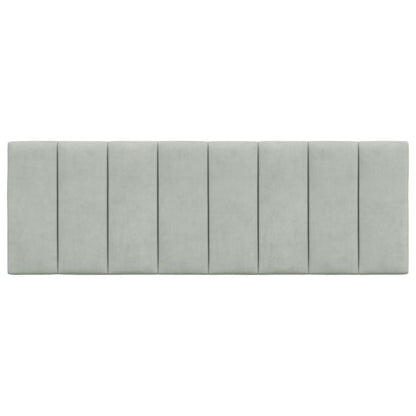 vidaXL Kopfteil-Kissen "Hanko" Hellgrau 120 cm Samt