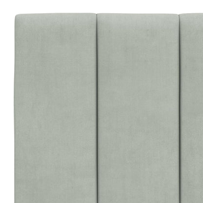 vidaXL Kopfteil-Kissen "Hanko" Hellgrau 120 cm Samt