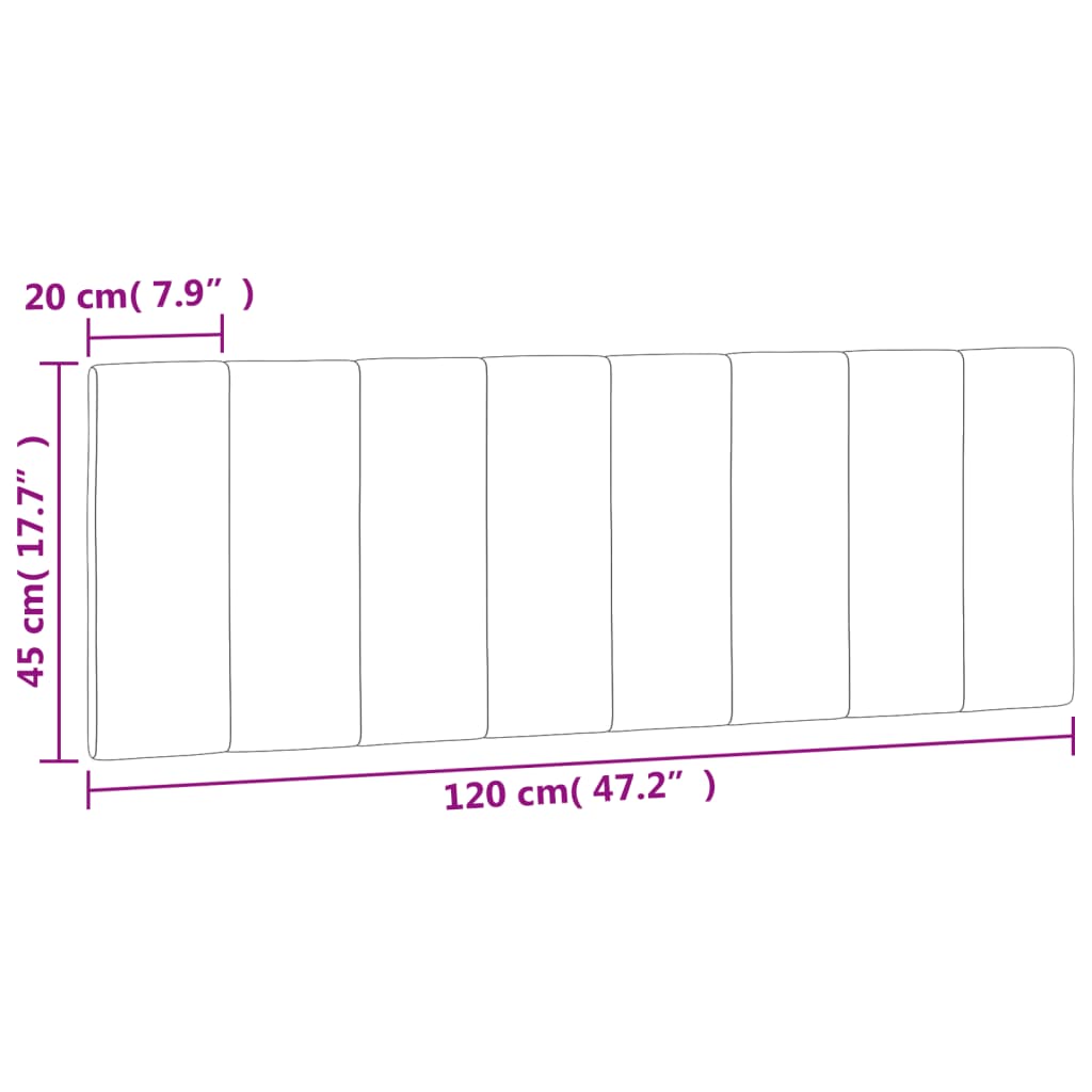 vidaXL Kopfteil-Kissen "Hanko" Hellgrau 120 cm Samt