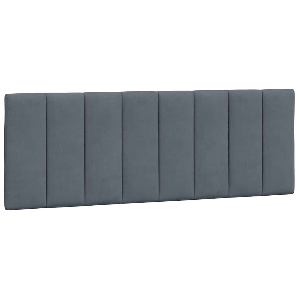 vidaXL Kopfteil-Kissen "Hanko" Dunkelgrau 120 cm Samt
