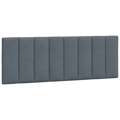 vidaXL Kopfteil-Kissen "Hanko" Dunkelgrau 120 cm Samt