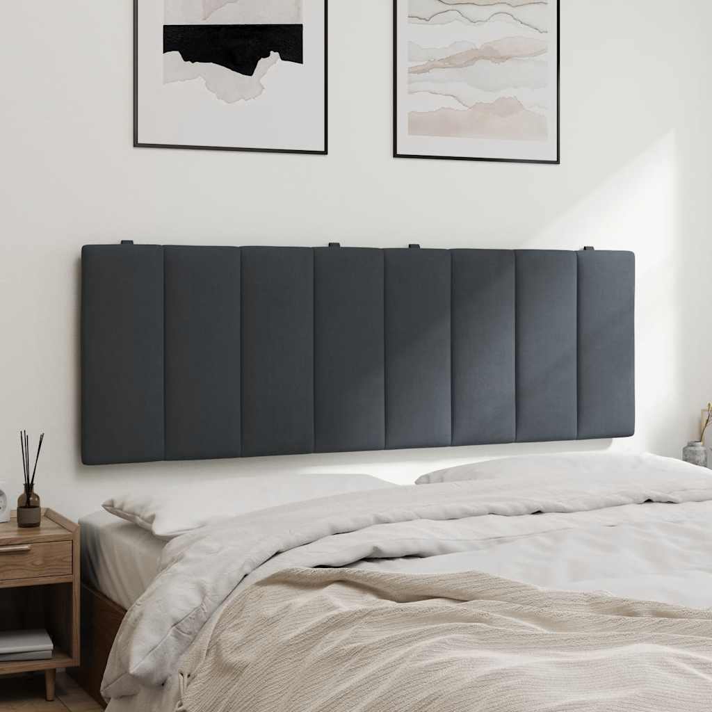 vidaXL Kopfteil-Kissen "Hanko" Dunkelgrau 120 cm Samt