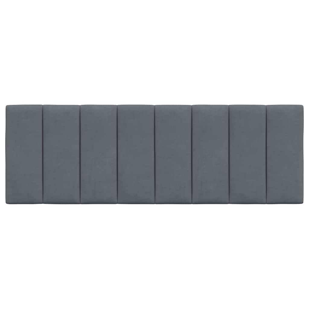 vidaXL Kopfteil-Kissen "Hanko" Dunkelgrau 120 cm Samt