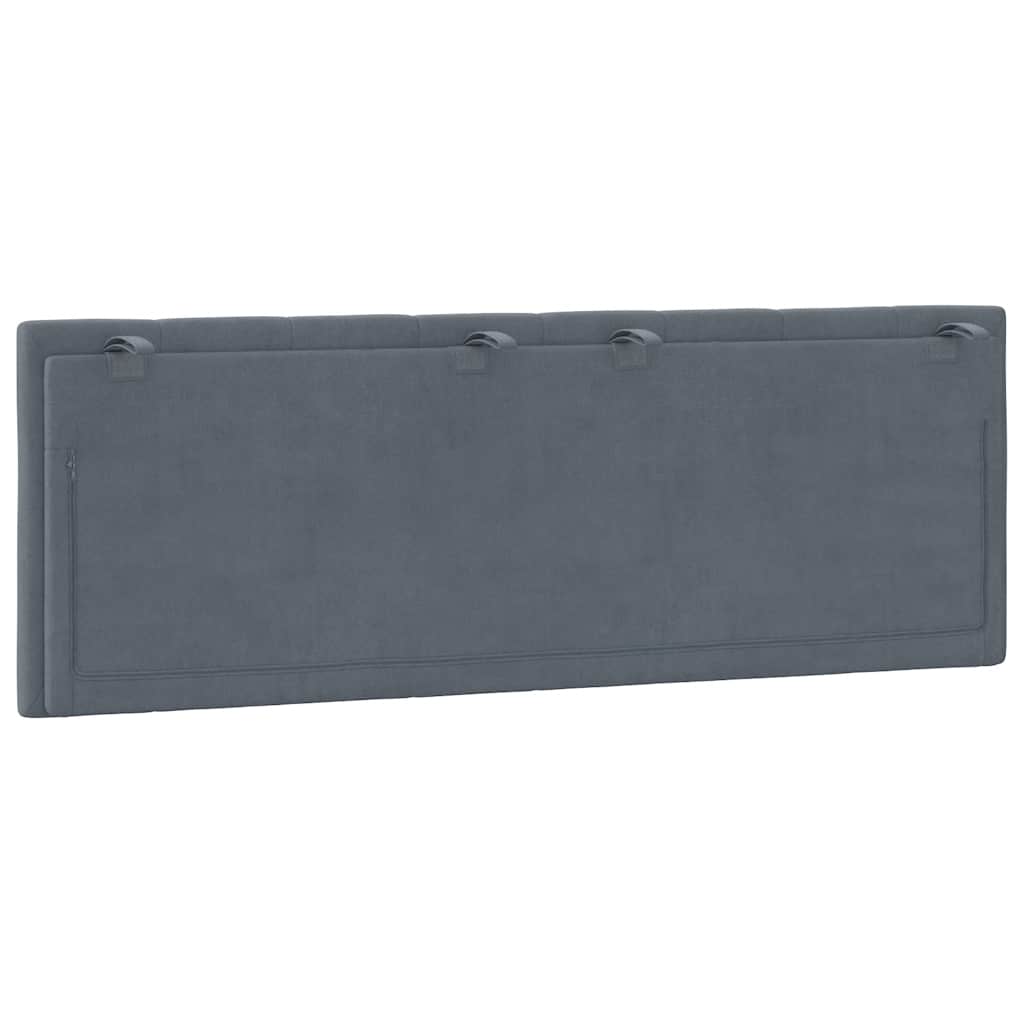 vidaXL Kopfteil-Kissen "Hanko" Dunkelgrau 120 cm Samt