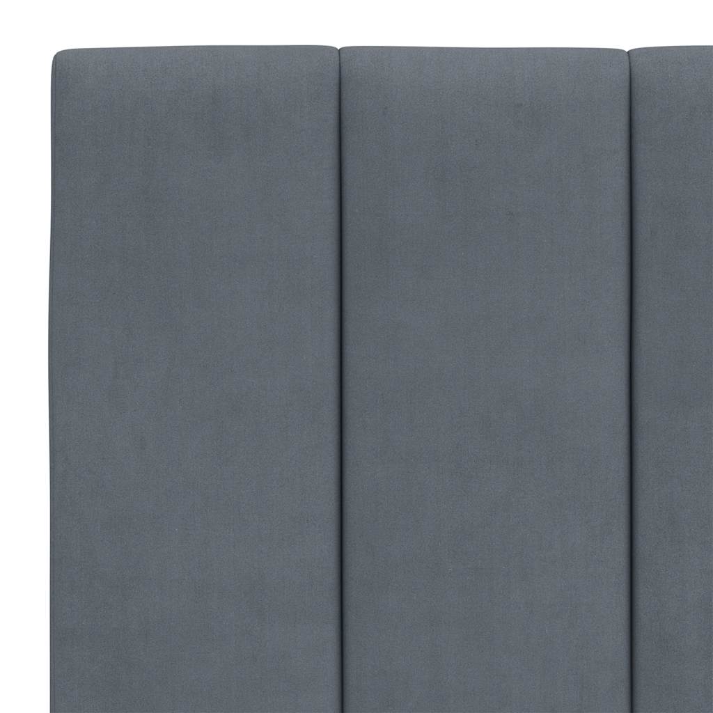 vidaXL Kopfteil-Kissen "Hanko" Dunkelgrau 120 cm Samt