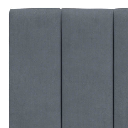 vidaXL Kopfteil-Kissen "Hanko" Dunkelgrau 120 cm Samt