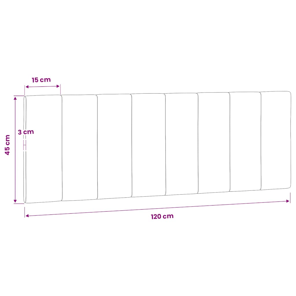 vidaXL Kopfteil-Kissen "Hanko" Dunkelgrau 120 cm Samt