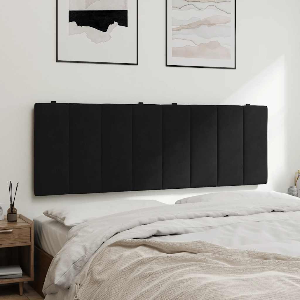 vidaXL Kopfteil-Kissen "Hanko" Schwarz 120 cm Samt