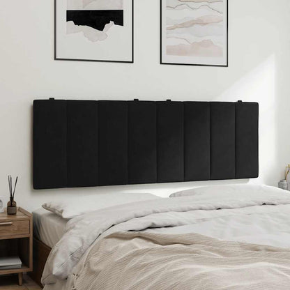 vidaXL Kopfteil-Kissen "Hanko" Schwarz 120 cm Samt