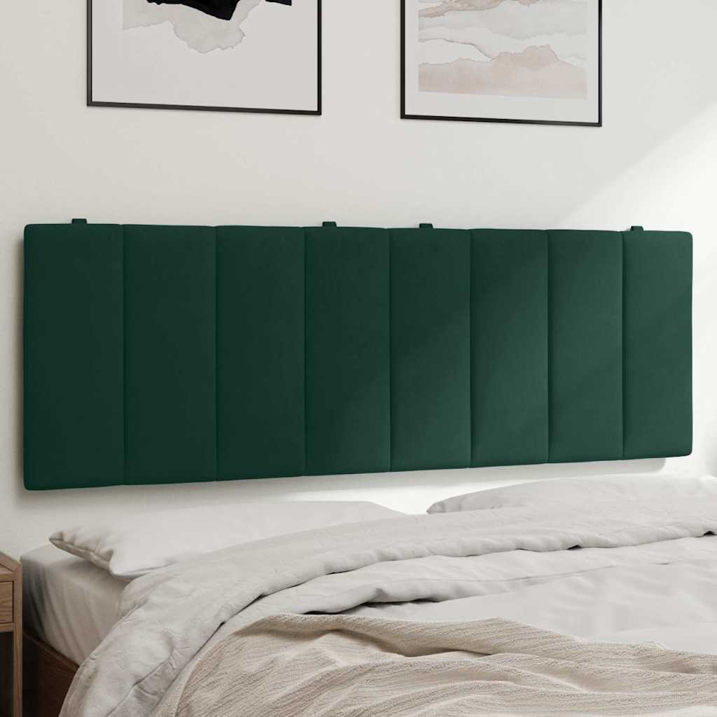 vidaXL Kopfteil-Kissen "Hanko" Dunkelgrün 120 cm Samt
