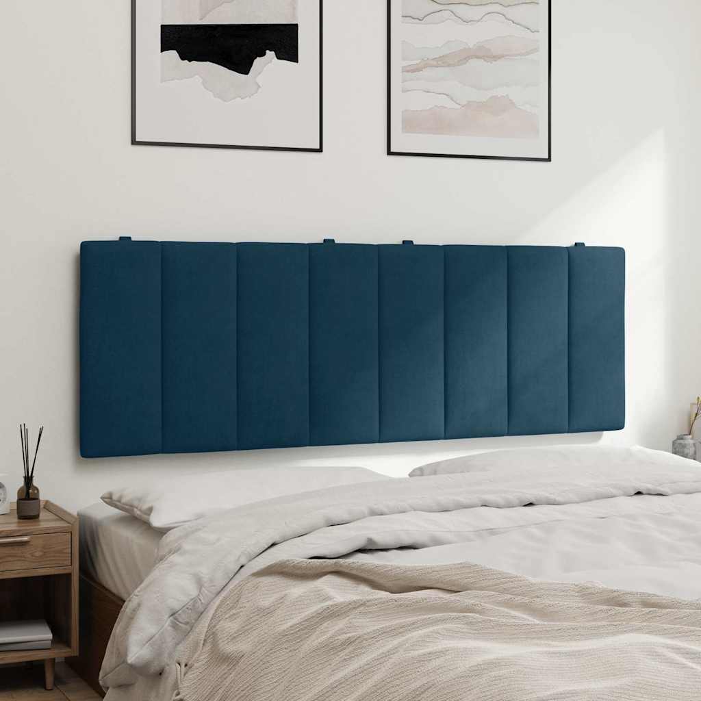 vidaXL Kopfteil-Kissen "Hanko" Blau 120 cm Samt