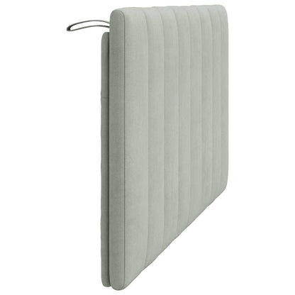 vidaXL Kopfteil-Kissen "Hanko" Hellgrau 140 cm Samt