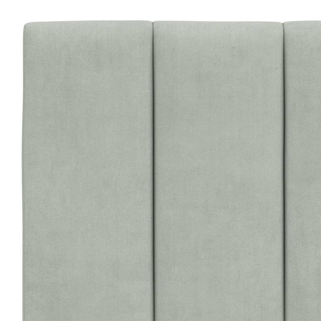 vidaXL Kopfteil-Kissen "Hanko" Hellgrau 140 cm Samt