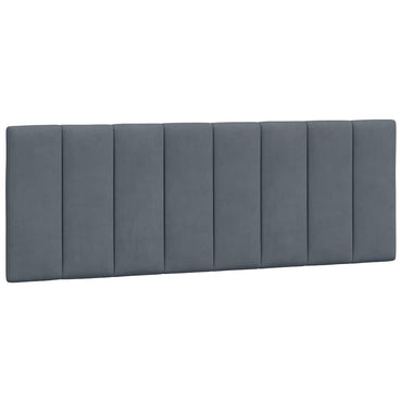 vidaXL Kopfteil-Kissen "Hanko" Dunkelgrau 140 cm Samt