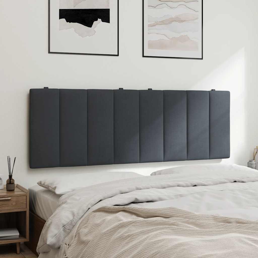 vidaXL Kopfteil-Kissen "Hanko" Dunkelgrau 140 cm Samt