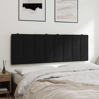 vidaXL Kopfteil-Kissen "Hanko" Schwarz 140 cm Samt