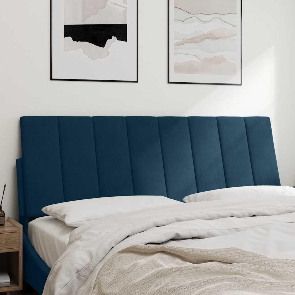 vidaXL Kopfteil-Kissen "Hanko" Blau 140 cm Samt