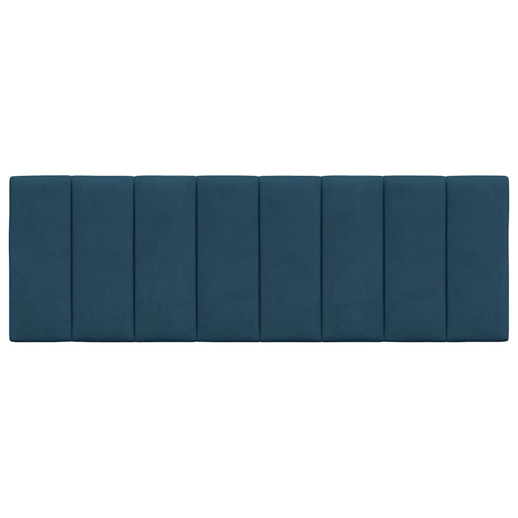 vidaXL Kopfteil-Kissen "Hanko" Blau 140 cm Samt