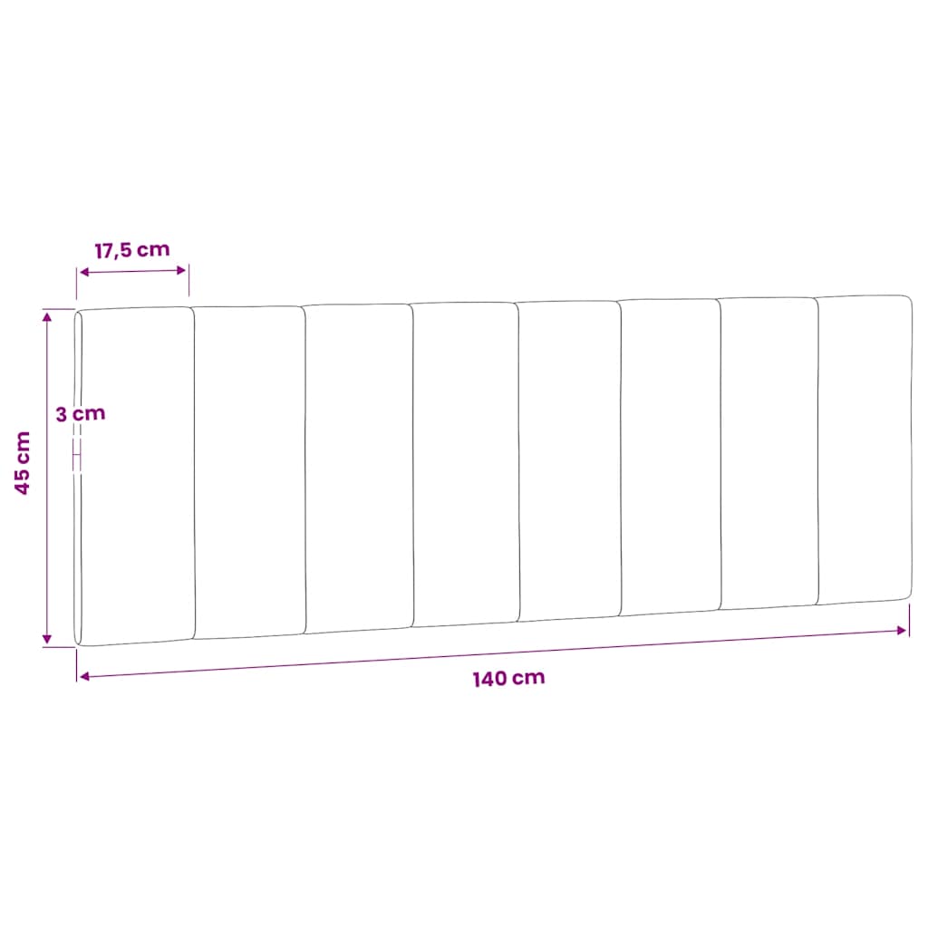 vidaXL Kopfteil-Kissen "Hanko" Blau 140 cm Samt