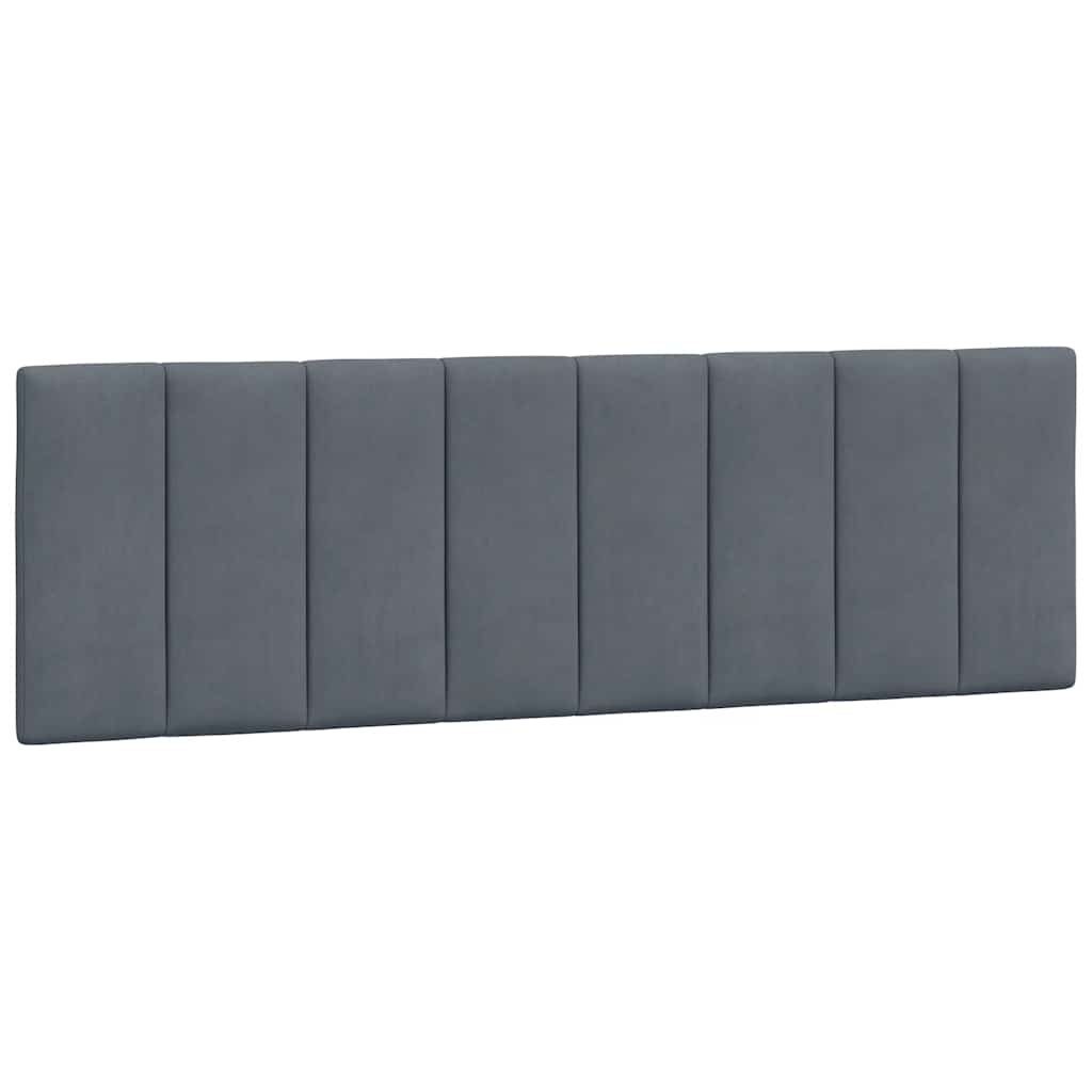 vidaXL Kopfteil-Kissen "Hanko" Dunkelgrau 160 cm Samt