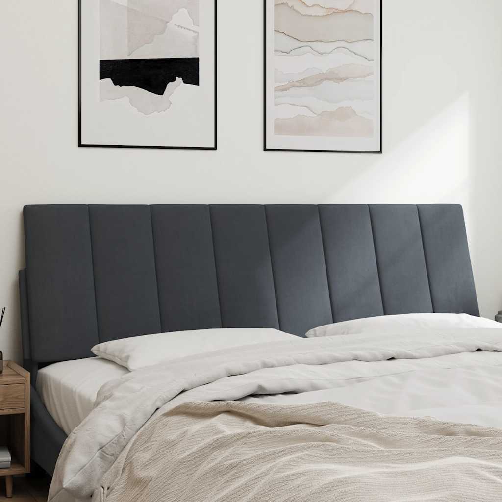 vidaXL Kopfteil-Kissen "Hanko" Dunkelgrau 160 cm Samt