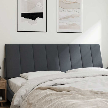 vidaXL Kopfteil-Kissen "Hanko" Dunkelgrau 160 cm Samt