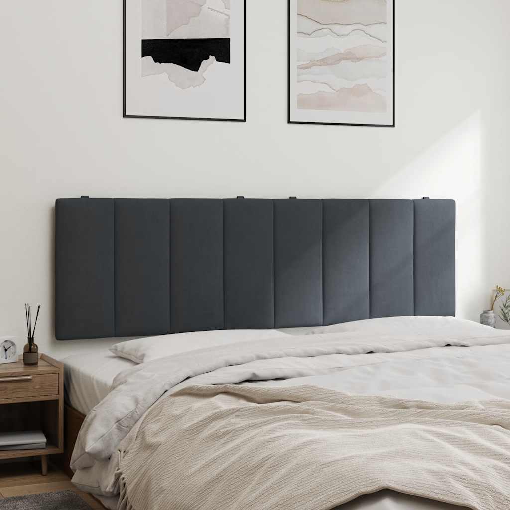 vidaXL Kopfteil-Kissen "Hanko" Dunkelgrau 160 cm Samt