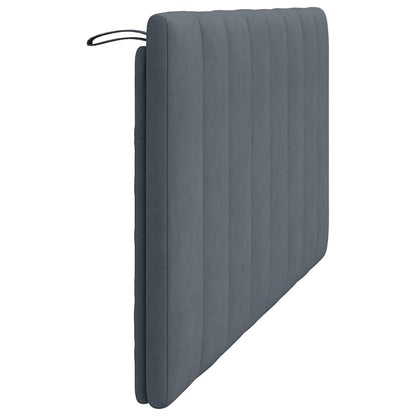 vidaXL Kopfteil-Kissen "Hanko" Dunkelgrau 160 cm Samt