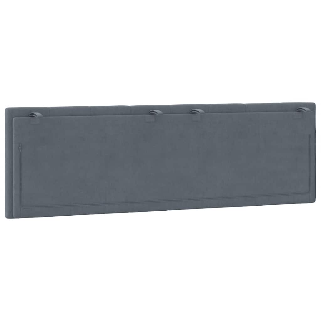 vidaXL Kopfteil-Kissen "Hanko" Dunkelgrau 160 cm Samt
