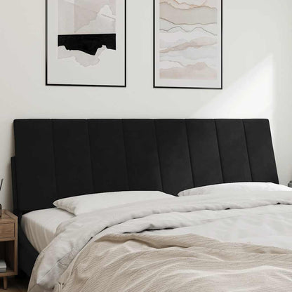 vidaXL Kopfteil-Kissen "Hanko" Schwarz 160 cm Samt