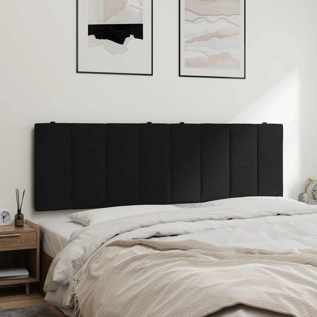 vidaXL Kopfteil-Kissen "Hanko" Schwarz 160 cm Samt