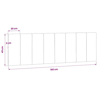 vidaXL Kopfteil-Kissen "Hanko" Schwarz 160 cm Samt