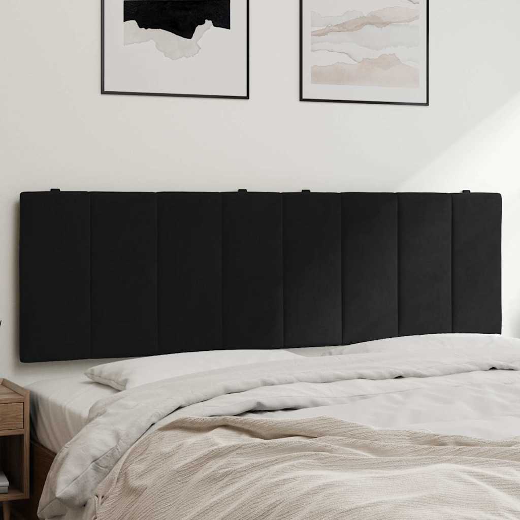 vidaXL Kopfteil-Kissen "Hanko" Schwarz 160 cm Samt