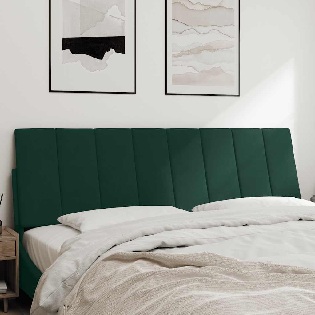 vidaXL Kopfteil-Kissen "Hanko" Dunkelgrün 160 cm Samt