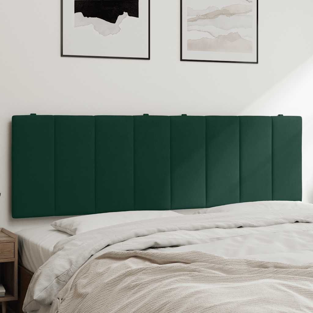 vidaXL Kopfteil-Kissen "Hanko" Dunkelgrün 160 cm Samt