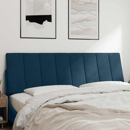 vidaXL Kopfteil-Kissen "Hanko" Blau 160 cm Samt