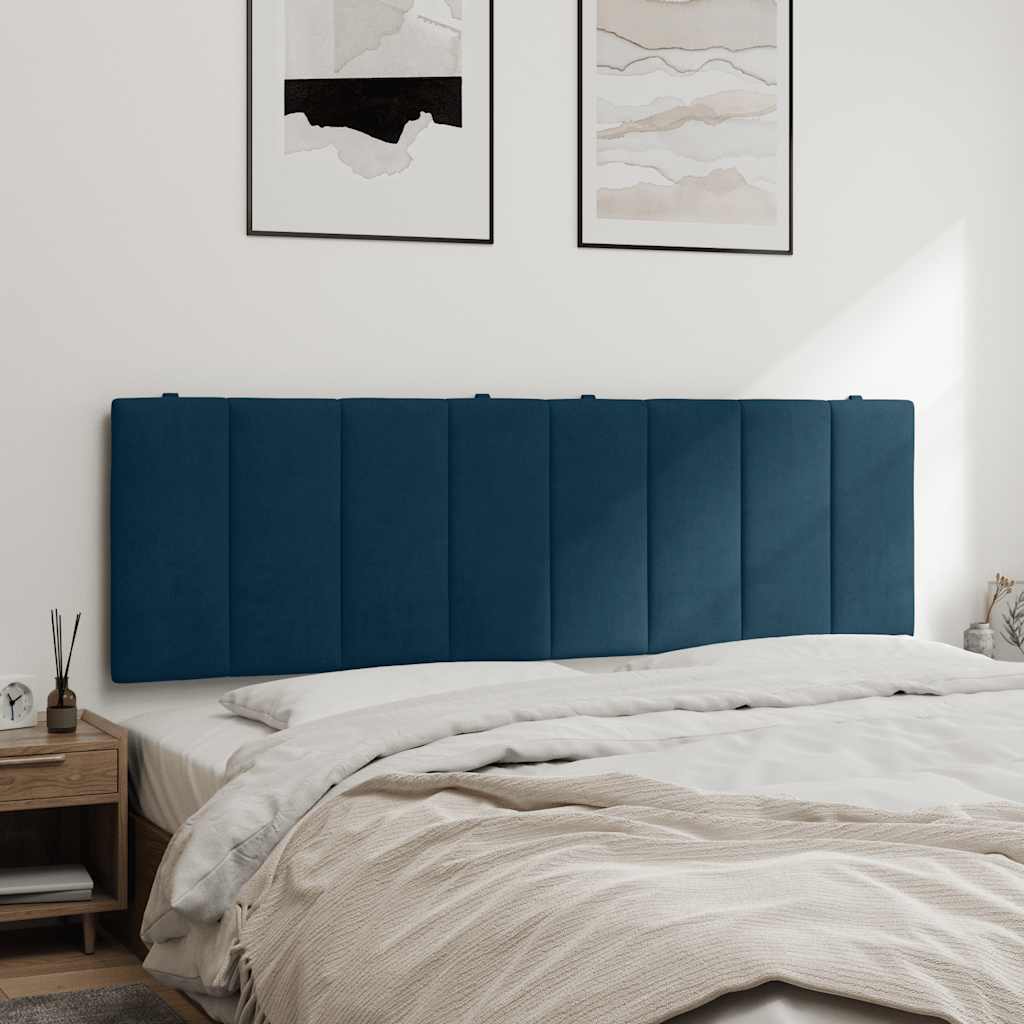 vidaXL Kopfteil-Kissen "Hanko" Blau 160 cm Samt