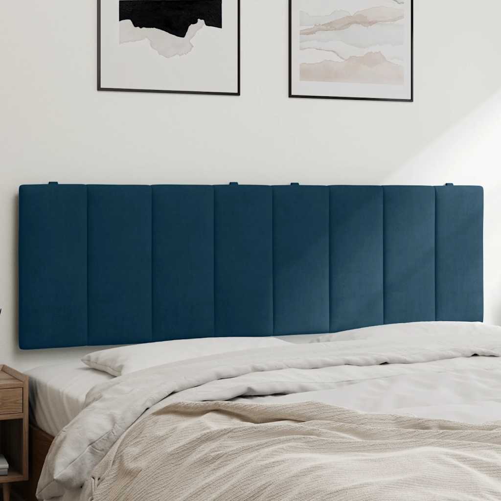 vidaXL Kopfteil-Kissen "Hanko" Blau 160 cm Samt